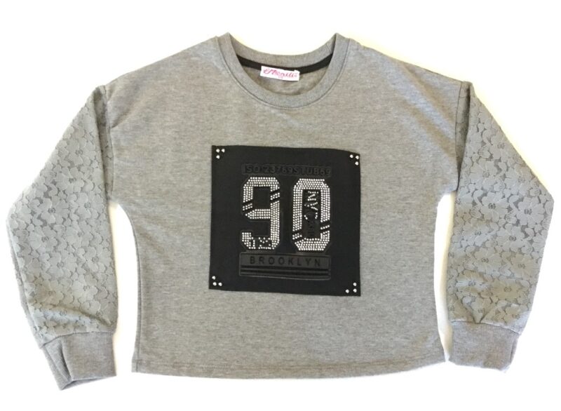 укороченный свитшот для девочки